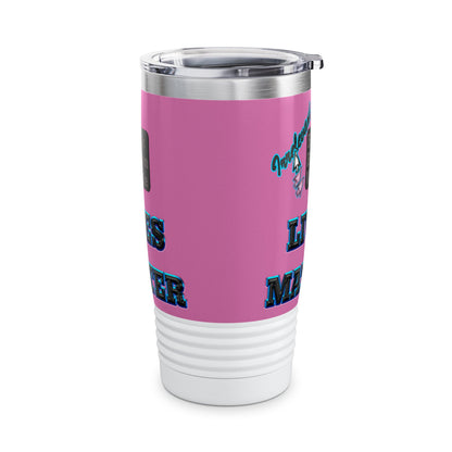irrelevant - Ringneck Tumbler, 20oz (light pink)