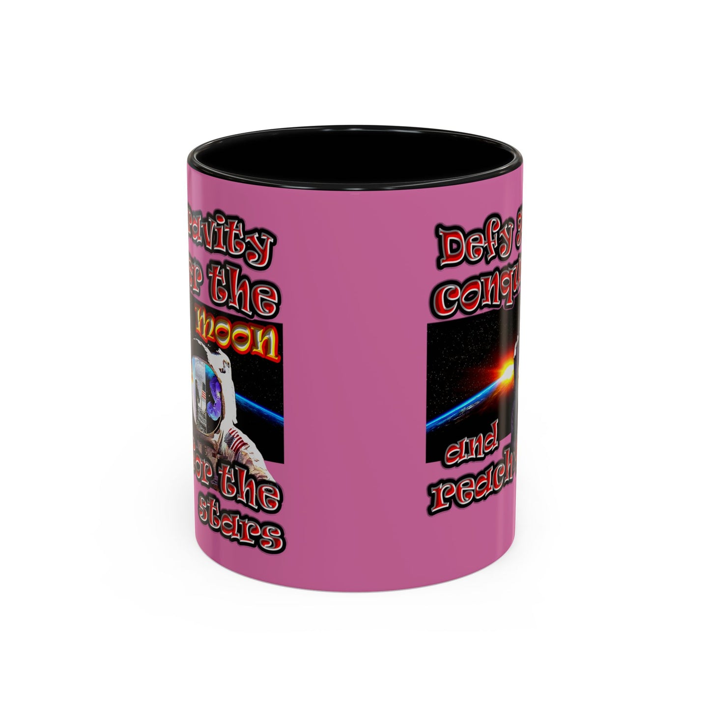 defy conquer reach - Accent Mug (light pink)