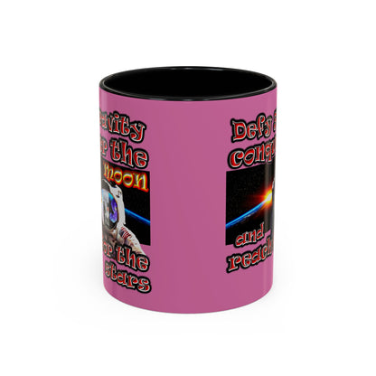 defy conquer reach - Accent Mug (light pink)