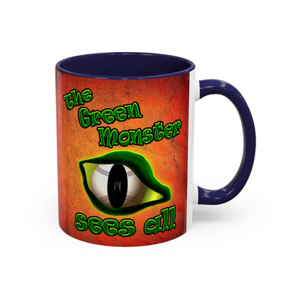 green monster - Accent Mug (burnt orange)