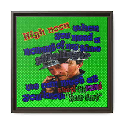 high noon - framed canvas art (logo green)