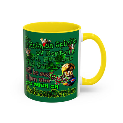christmas spirits of boston - Accent Mug (dark green)