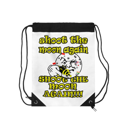 shoot the moon again - Drawstring Bag (white)