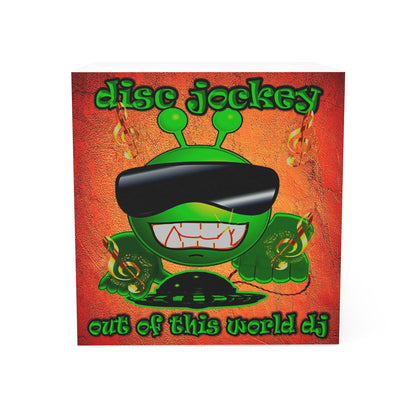 disc jockey - note cube (burnt orange)