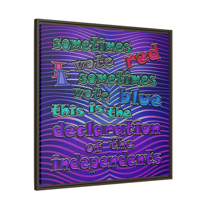 declaration of the independents - framed canvas art (purple wave)