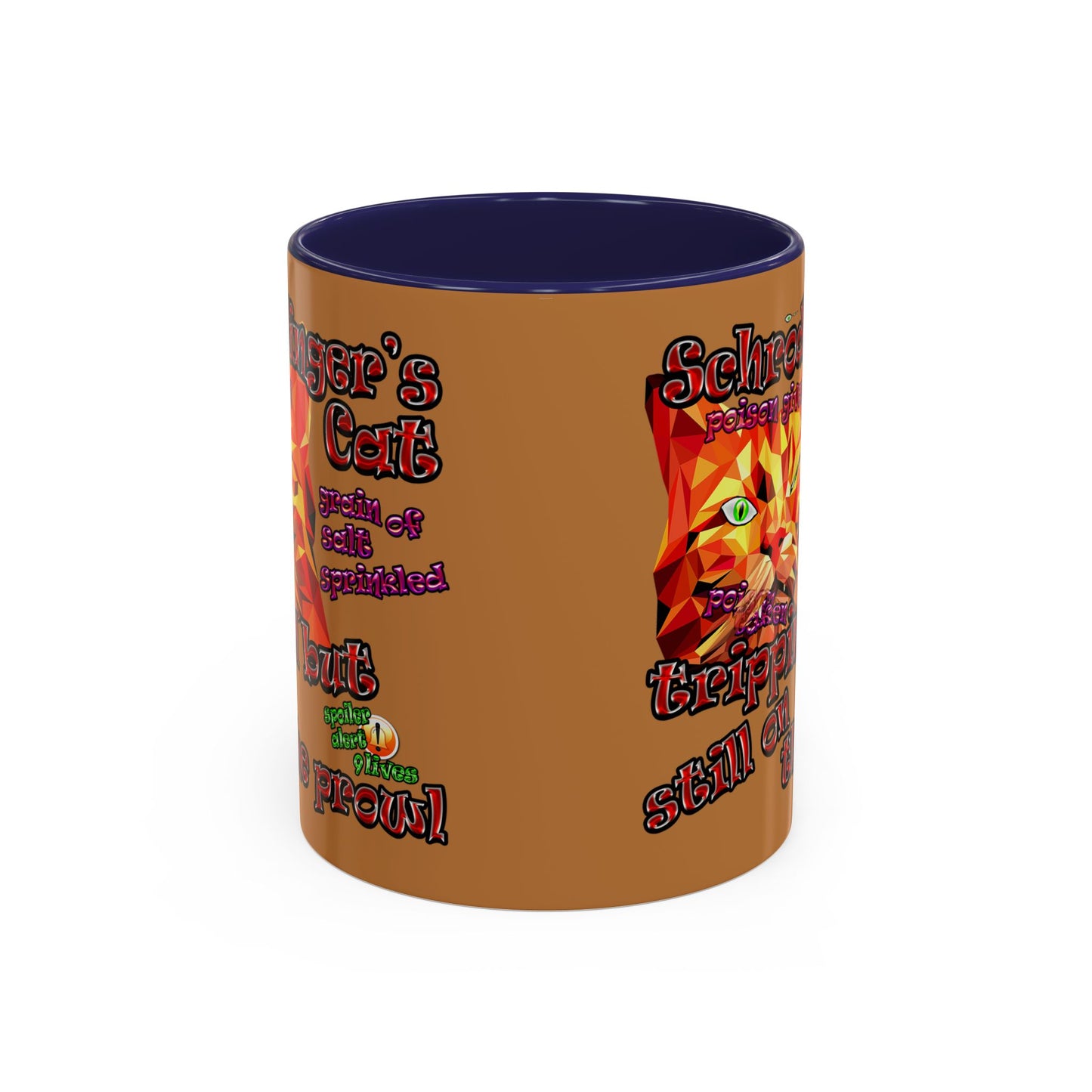 schrodinger's cat - Accent Mug (light brown)