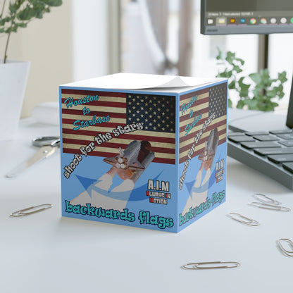 shoot for the stars - note cube (light blue)