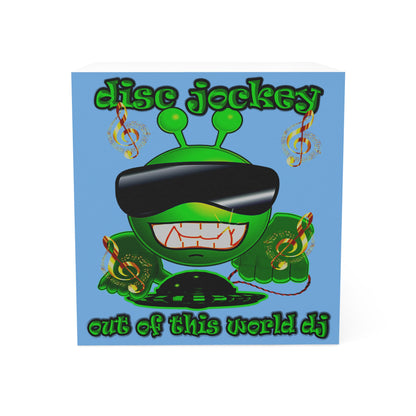 disc jockey - note cube (light blue)