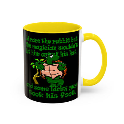 turtle race - Accent Mug (black)