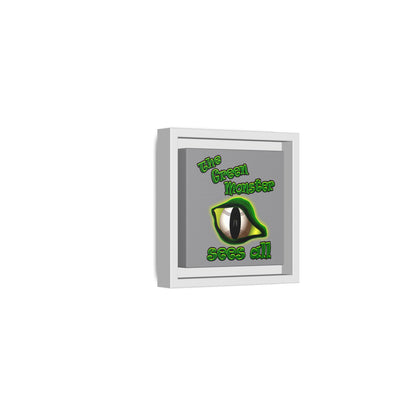green monster - framed canvas art (grey)