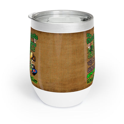 christmas spirits of boston - Chill Wine Tumbler (brown papyrus)
