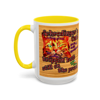schrodinger's cat - Accent Mug (butterscotch wood finish)
