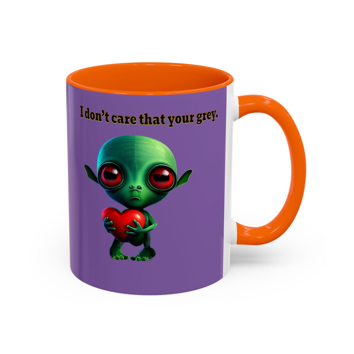 I don't care that your grey - Accent Mug (light purple)