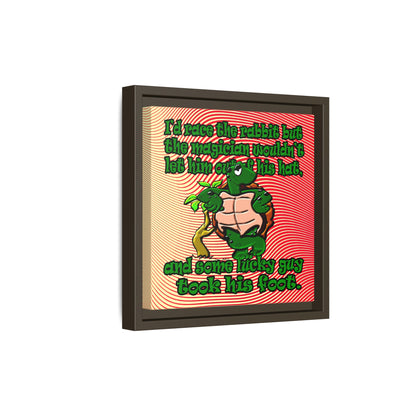 turtle race - framed canvas art (yellow-orange wave)