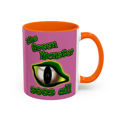 green monster - Accent Mug (light pink)