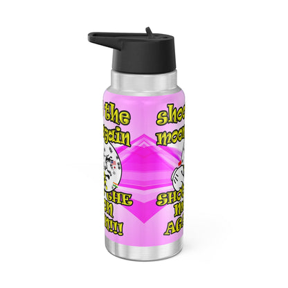 shoot the moon again - Gator Tumbler, 32oz  (light blue-pink wave)