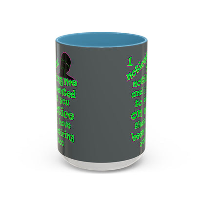 noticed you noticing - Accent Mug (dark grey)