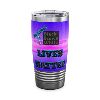 irrelevant - Ringneck Tumbler, 20oz (purple-pink wave)