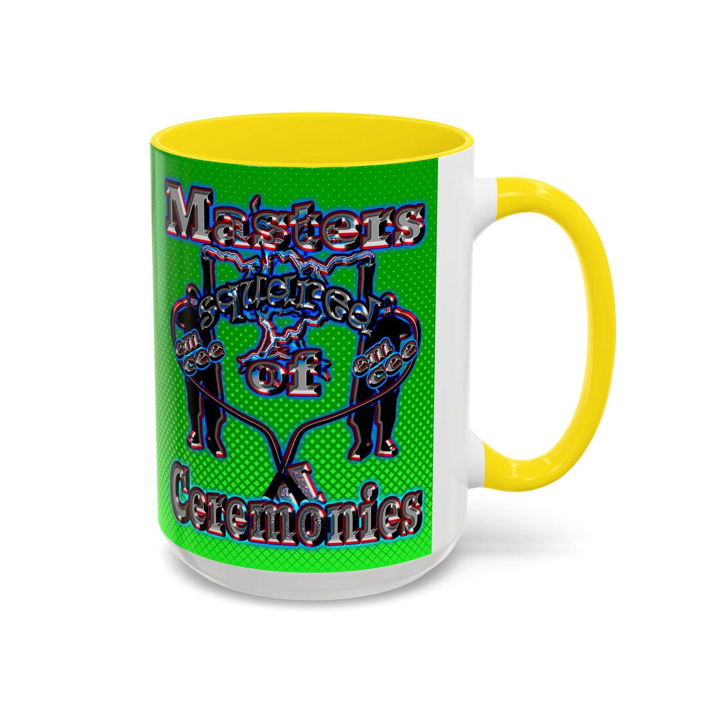 em cee squared - Accent Mug (logo green)