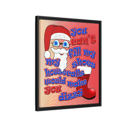 santa's shoes - framed canvas art (yellow-orange wave)
