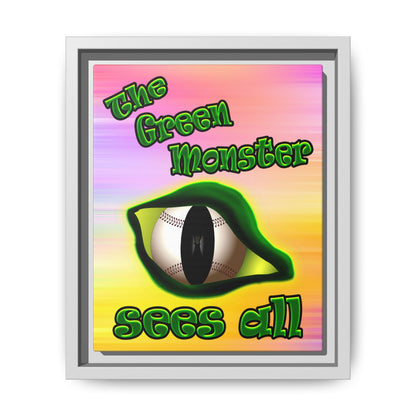green monster - framed canvas art (color blur)