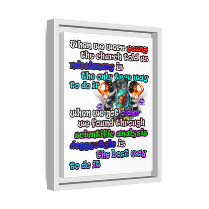 doggystyle - framed canvas art (white)
