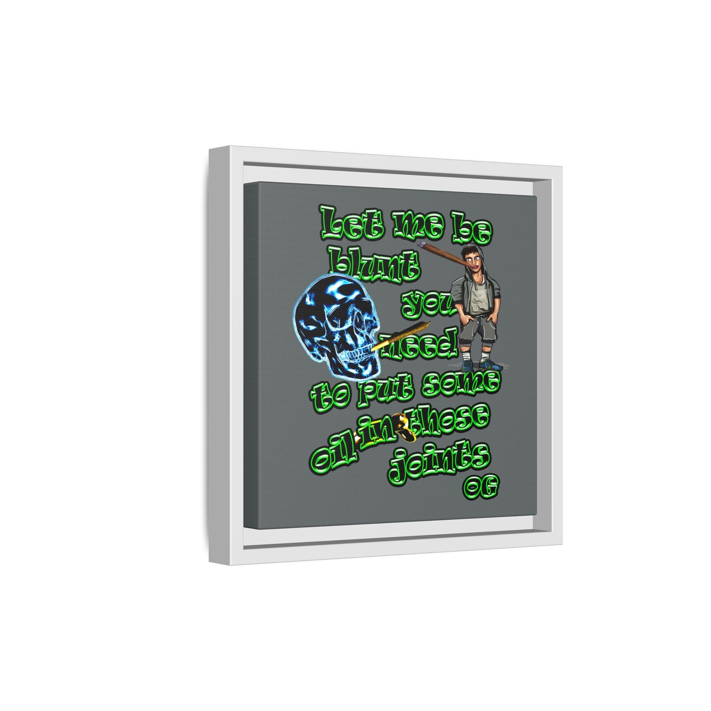 og - framed canvas art (dark grey)