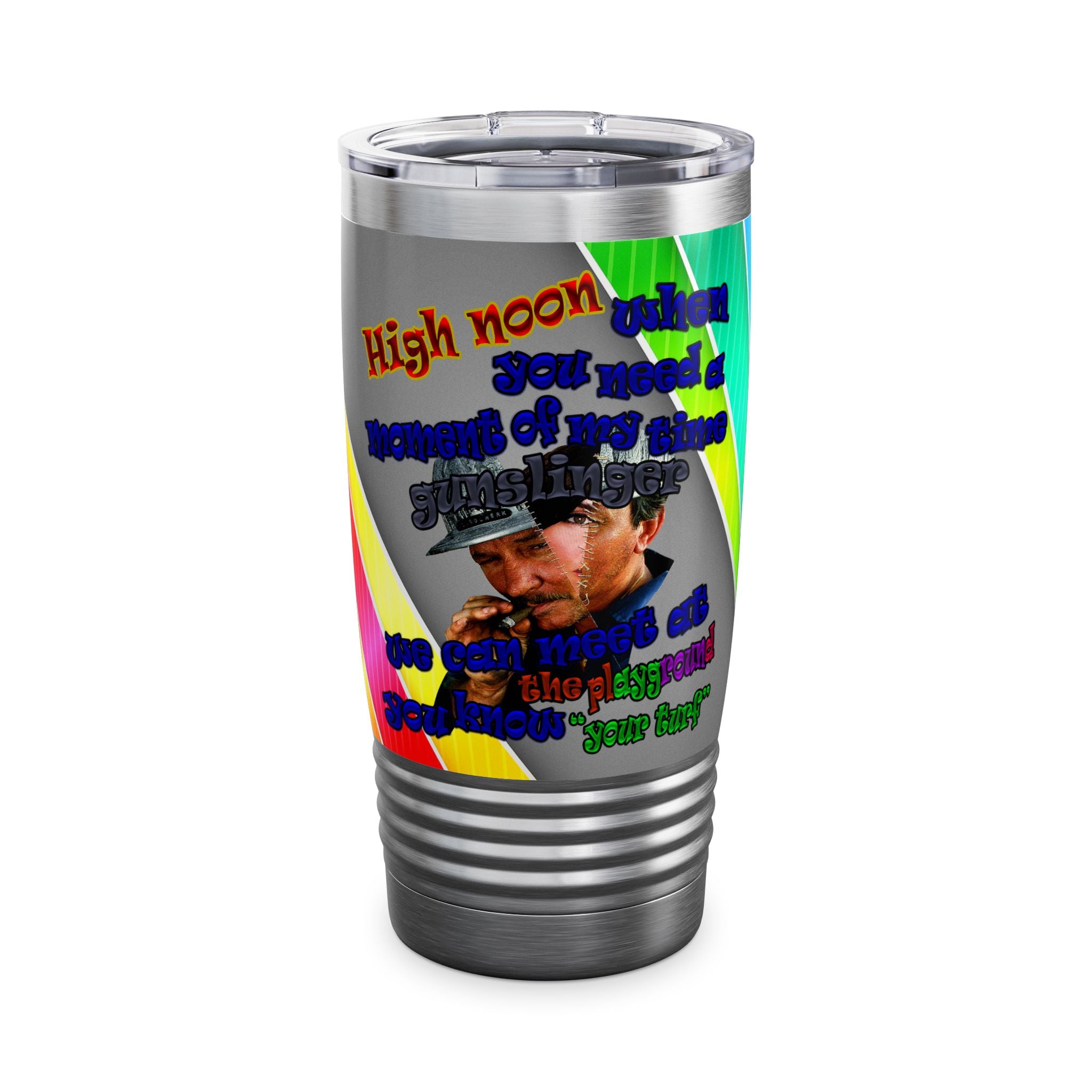 high noon - Ringneck Tumbler, 20oz (rainbow split)