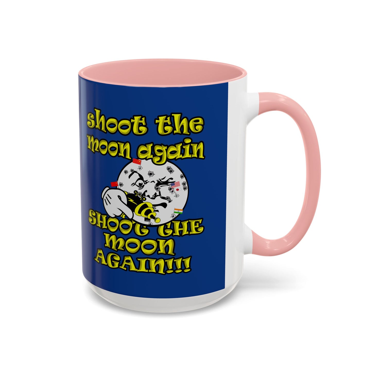 shoot the moon again - Accent Mug (dark blue)