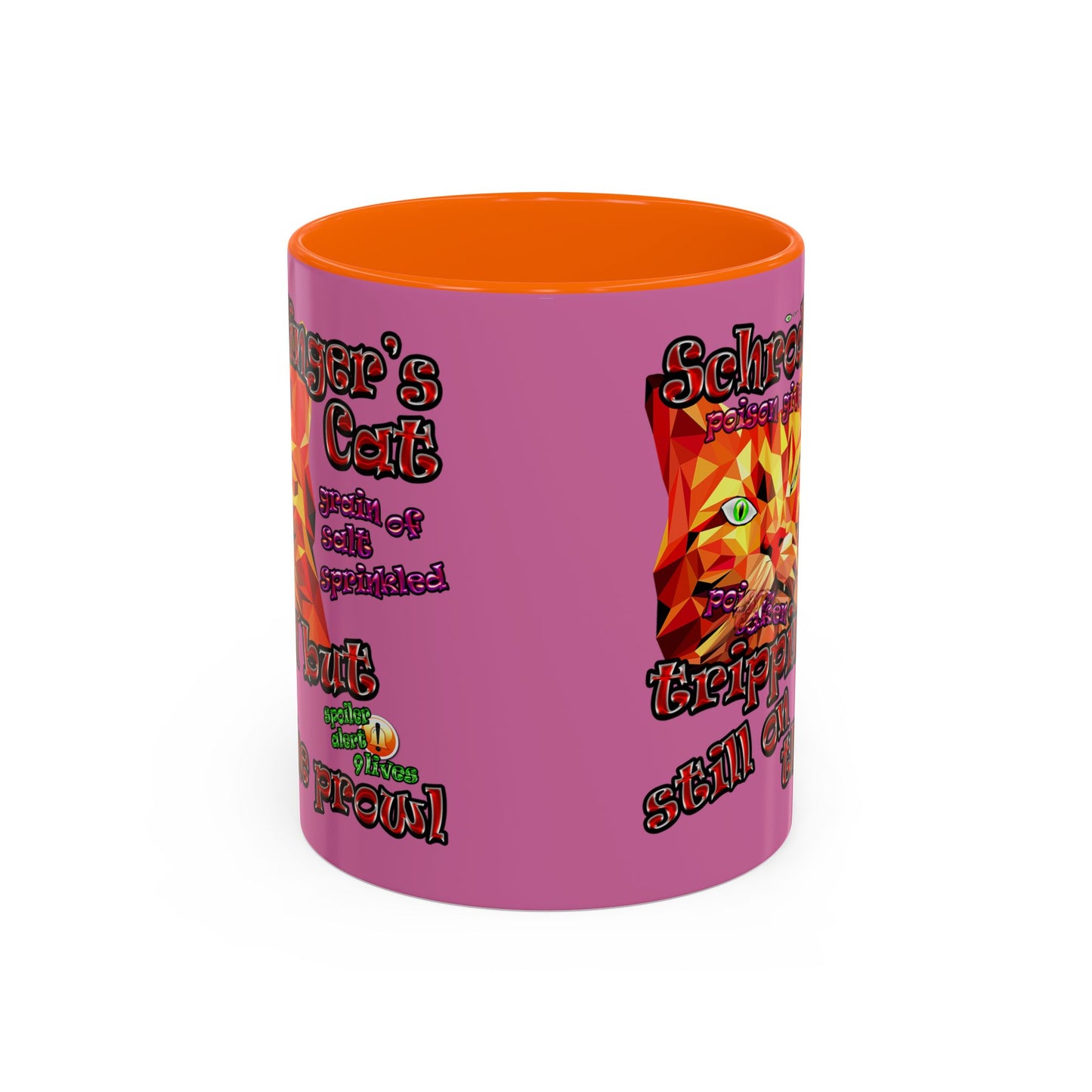 schrodinger's cat - Accent Mug (light pink)