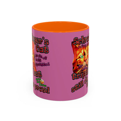 schrodinger's cat - Accent Mug (light pink)