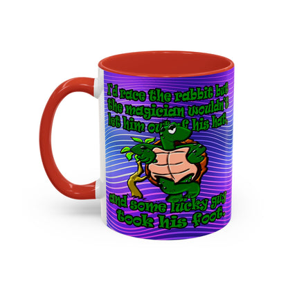turtle race - Accent Mug (purple wave)
