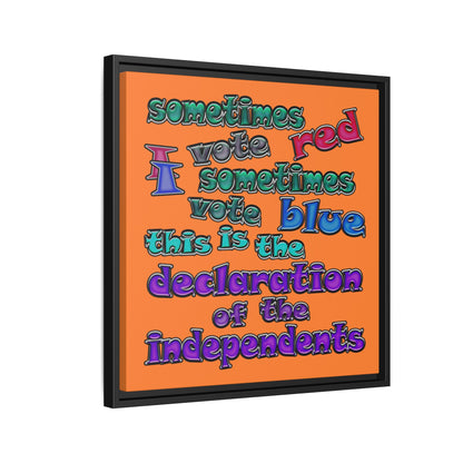 declaration of the independents - framed canvas art (crusta)