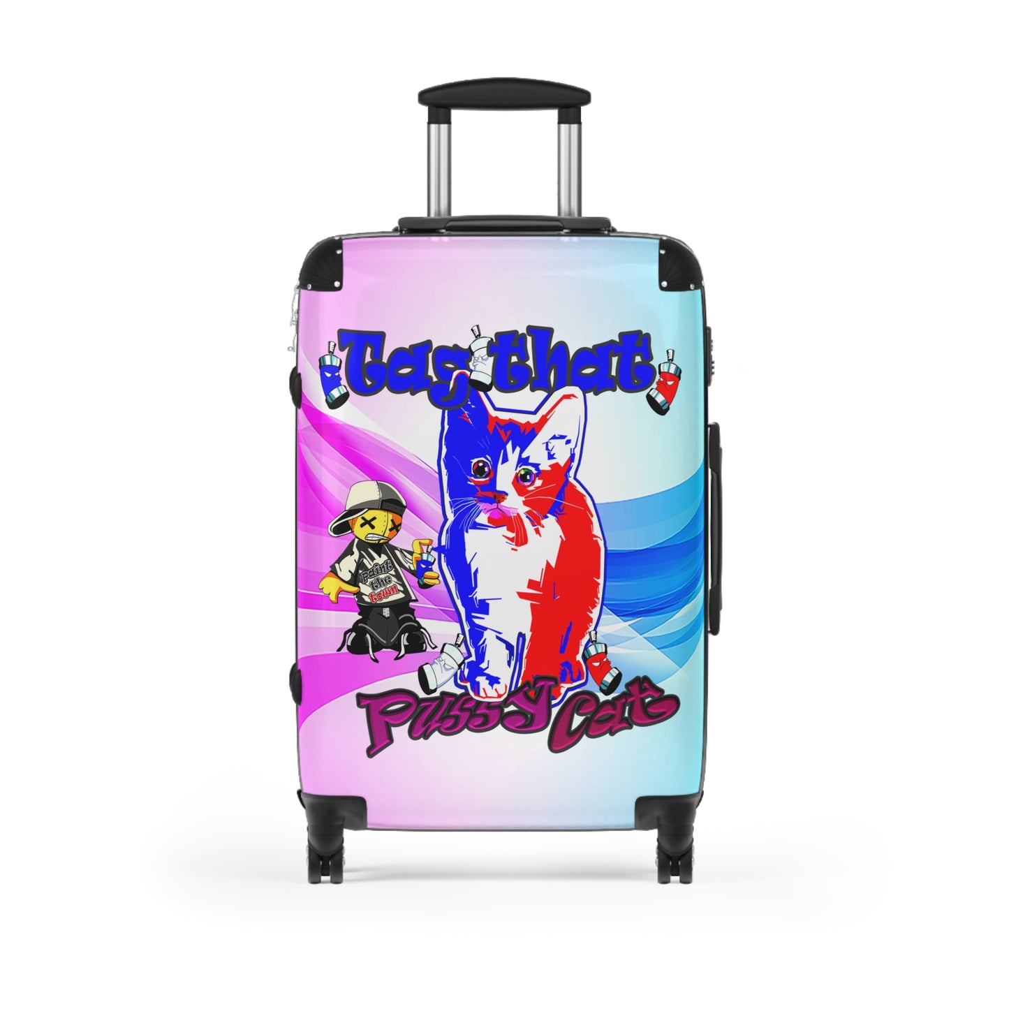 tag that - Suitcase (light blue-pink wave)
