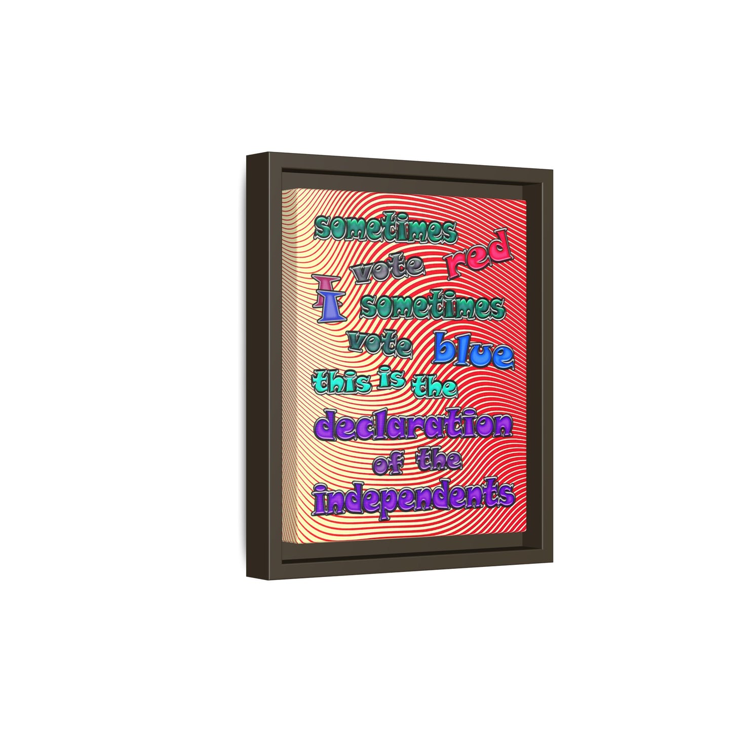 declaration of the independents - framed canvas art (yellow-orange wave)