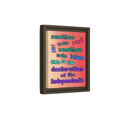 declaration of the independents - framed canvas art (yellow-orange wave)
