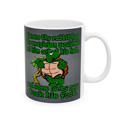 turtle race - White Mug (grey-light grey)