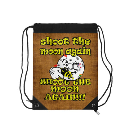 shoot the moon again - Drawstring Bag (dichromatic brown papyrus)
