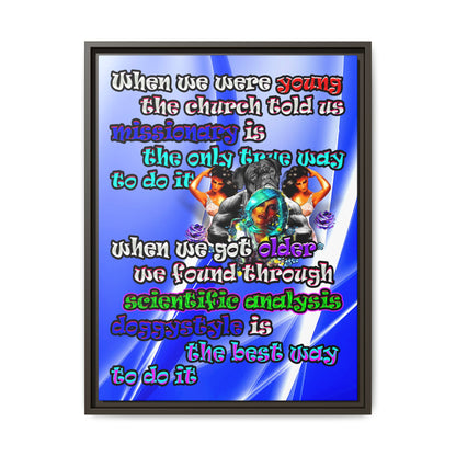 doggystyle - framed canvas art (blue-white wave)