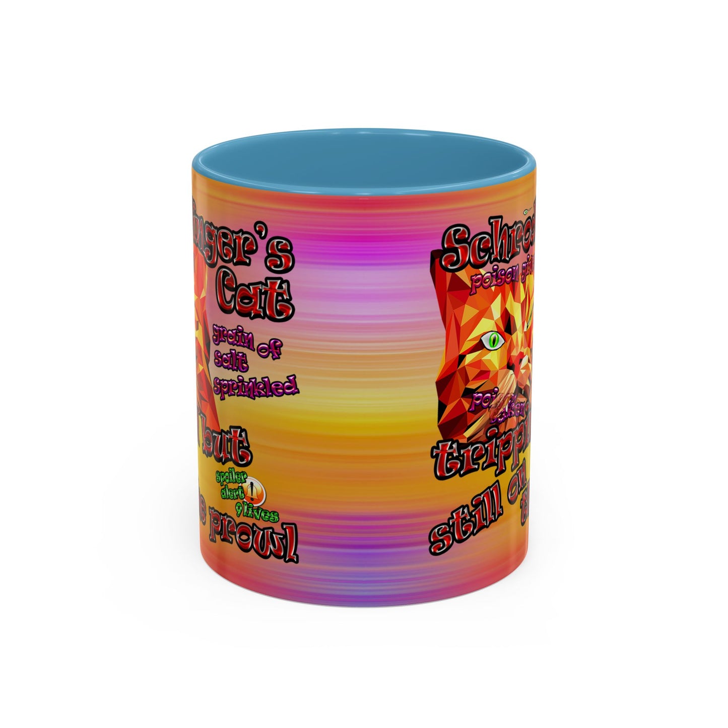 schrodinger's cat - Accent Mug (color blur)