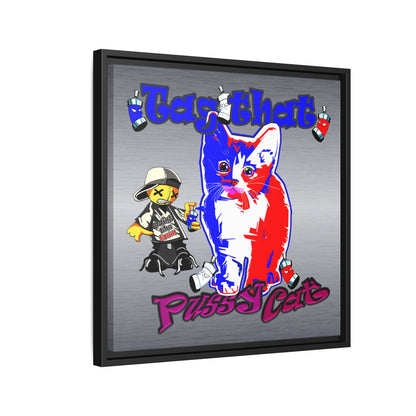 tag that - framed canvas art (brushed nickel)