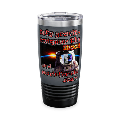 defy conquer reach - Ringneck Tumbler, 20oz (grey-light grey)