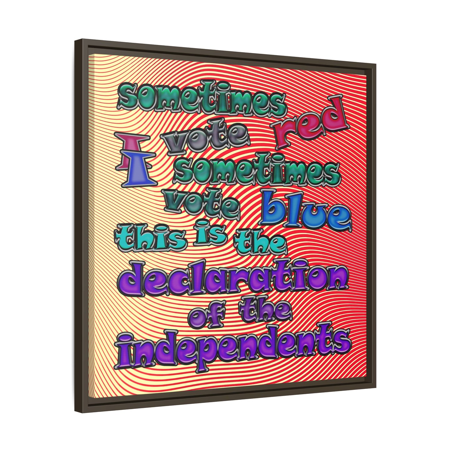 declaration of the independents - framed canvas art (yellow-orange wave)