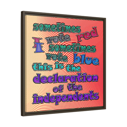 declaration of the independents - framed canvas art (yellow-orange wave)