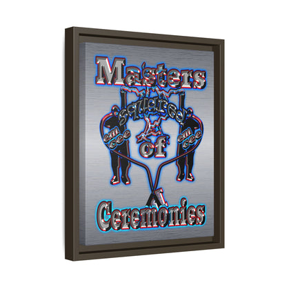 em cee squared - framed canvas art (brushed nickel)
