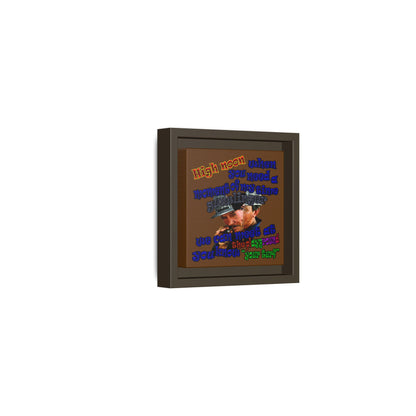 high noon - framed canvas art (brown)