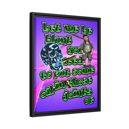 og - framed canvas art (purple-pink wave)