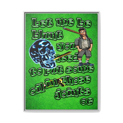 og - framed canvas art (green turf)