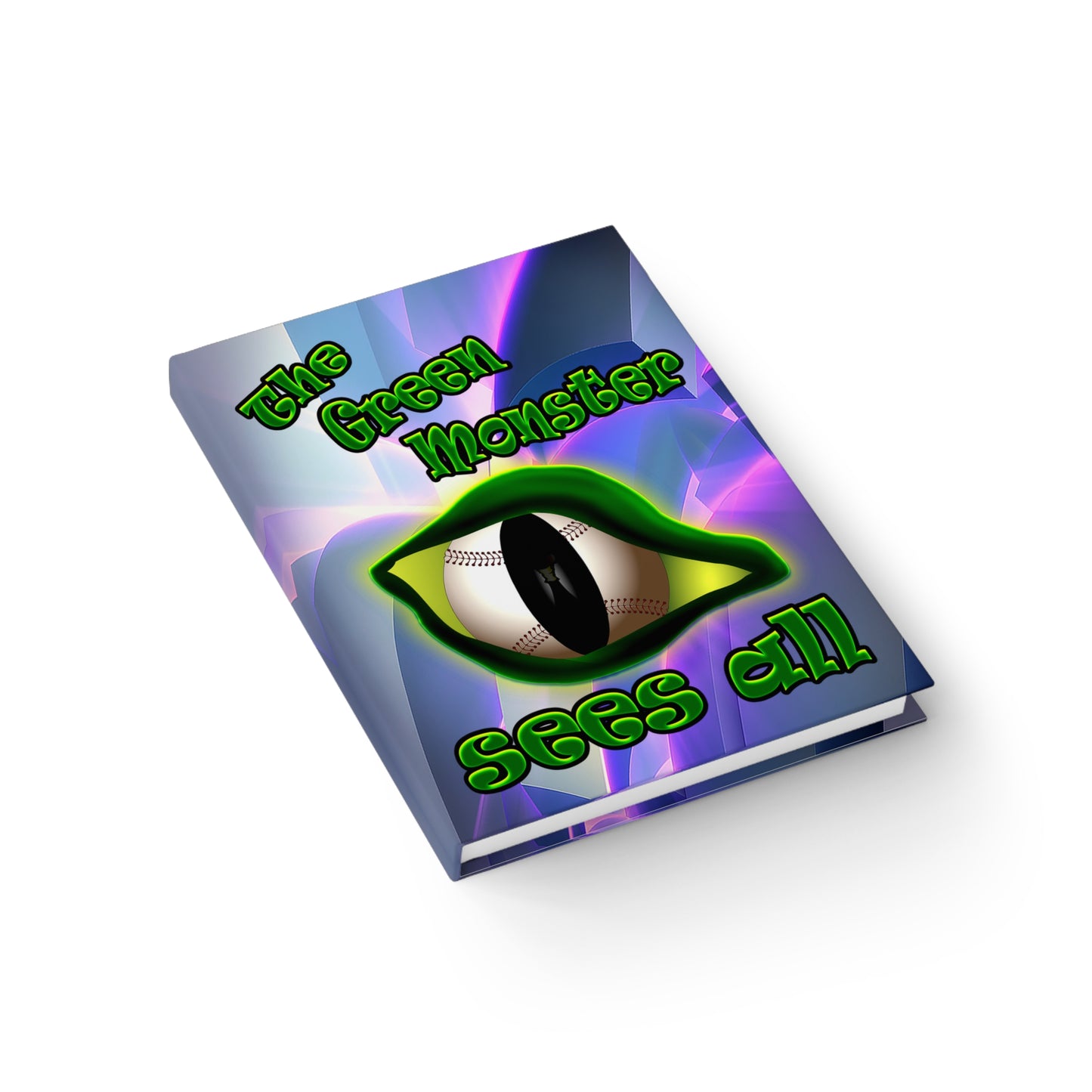 green monster - journal-lined (grey-pink wave)