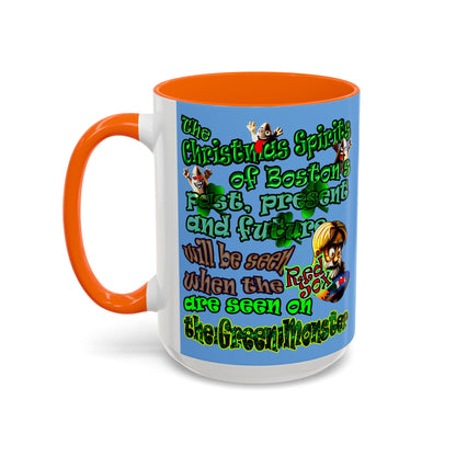 christmas spirits of boston - Accent Mug (light blue)